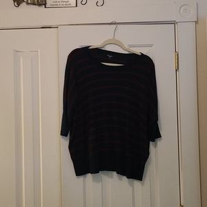 Blue and red loose fit sweater